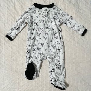 Honest Baby Skulls Organic Cotton Pajamas 0-3 mos